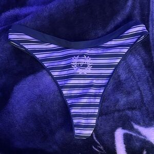 PINK Victoria's Secret Navy Striped Bikini Bottom